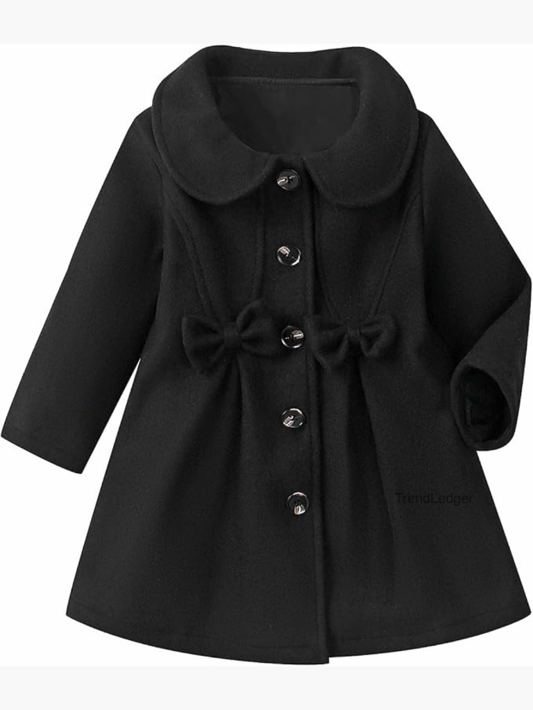 Toddler Girls Wool Blend Dress Coat With Lantern Sleeves